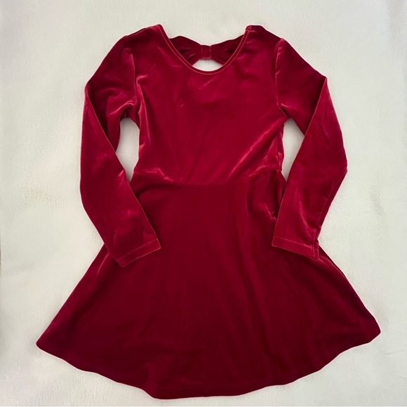Red Velour Dress - Picture 2 of 6